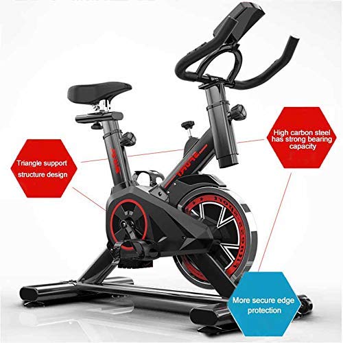 YLJYJ Excersize Stationary Bike, Spin Indoor Sunny Health & Fitness Cycling Bike With Hand Pulse Sensors, Adjustable Handle Bar & Seat,for Seniors And Unis