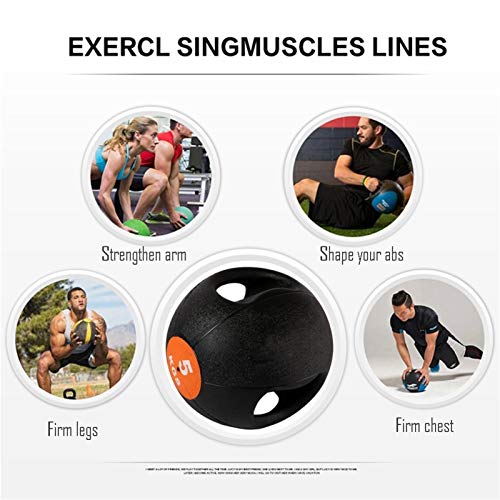 Medicine Ball AGYH Rubber, Double Handle Elastic Fitness Ball, Home Core Strength Arm Training Equipment, 4kg/8.8lb (Size : 4kg/8.8lb)