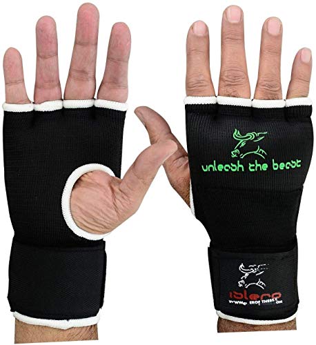 Islero Boxing Inner GEL Gloves hand Wraps Punch Bag MMA Grappling Martial Arts Bandages (Large/XL)