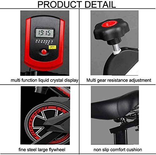 Lloow Excersize Bike, Indoor Cycling Bike Smooth Quiet Driven Protection, Spin Cycles Excercise Machines For Home Fitness Training With Adjustable Aimant Resistance, Monitor Reads Exercise Bikes