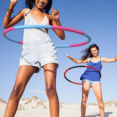 GadgetZone Padded Lead Foam Exercise Hula Hoop 1.2 Kg 100 Cm Width (1 M) Empty In 8 Parts Simple Quick Portable Compact Fitness Exercise Personal Gym Sport Equipment - Foto 5