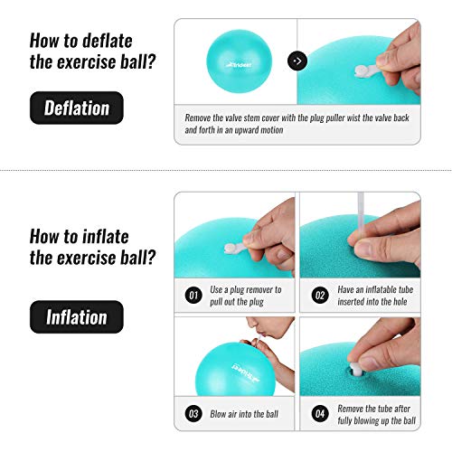 Trideer 23cm Soft Pilates Ball, 9 Inch Exercise Ball, Barre Ball, Mini Gym Ball, Pilates, Yoga, Core Training and Physical Therapy, Improves Balance (Office & Home & Gym)