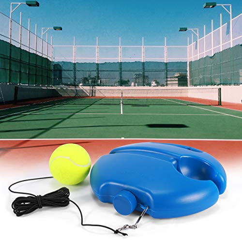 Fostoy Tennis Trainer Rebound Balls with Rope Practice Tool Training Sports Exercise Base for Women Men Childen Player Beginner Blue