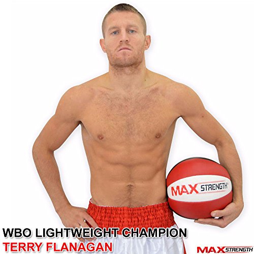 MAXSTRENGTH ® 10 kg Pro Rex Leather Medicine Ball