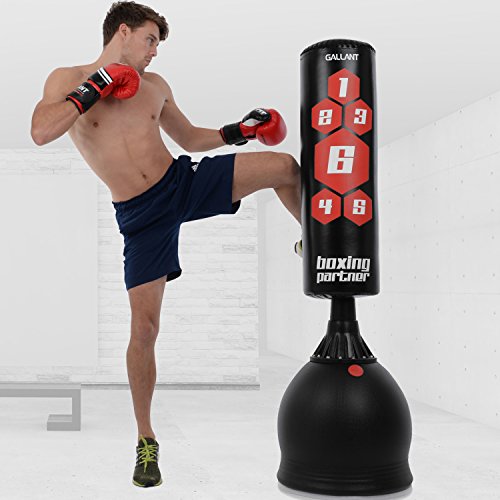 Gallant 5.5ft Free Standing Boxing Punch Bag Stand Black Target - Excellent Quality Heavy Duty Adults Punching Bag Kick Boxing, Martial Arts, MMA Dummy Training Home Gym Equipment - Next Day Shipping