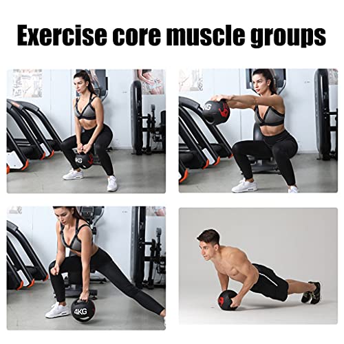 Medicine Ball Weight Medicine Ball 7kg, Double-grip Solid Rubber Ball, Indoor Strength Training Equipment