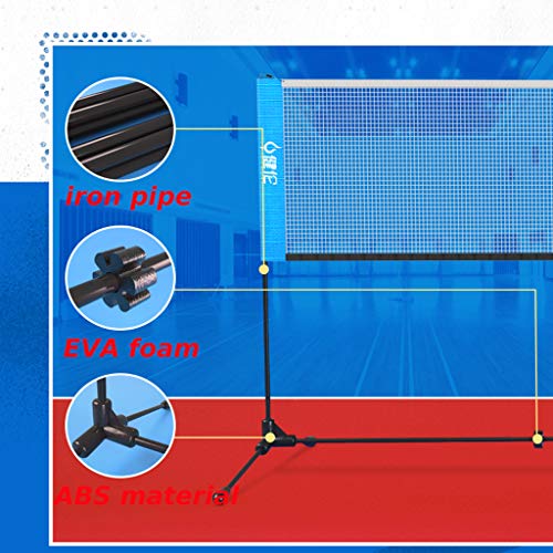Adjustable Tennis Net Set, Portable Foldable Badminton Volleyball Pickleball Net, Teens Outdoor Sport Training Net with Stand And Carry Bag,3m