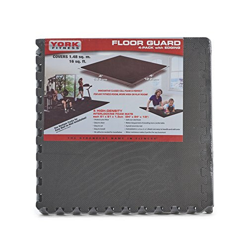 York Fitness Interlocking Floor Guard - 60 X 60 cm Foam Mats