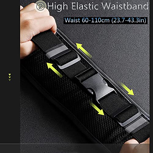 Lightweight Running Belt Waterproof Running Waist Pack with 4 Zip Pockets Sport Waist Bag with Adjustable Elastic Strap for Phone Holder Bumbags for Men Women Outdoors, Hiking, Cycling-Pink