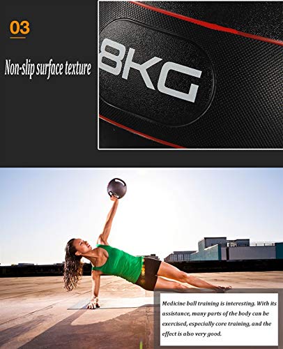 Medicine Ball AGYH Binaural Rubber, Home Gym Core Training Aerobics Elastic Fitness Ball, 3kg/4kg/5kg/6kg/8kg/10kg (Size : 3kg/6.6lb)