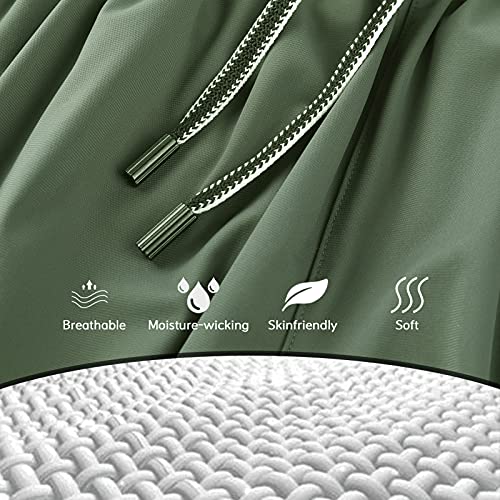 Lixada Men's Sport Shorts Running Shorts with Zipper Pockets Quick Dry Lightweight Pants Workout Running Training Weightlifting Joggers