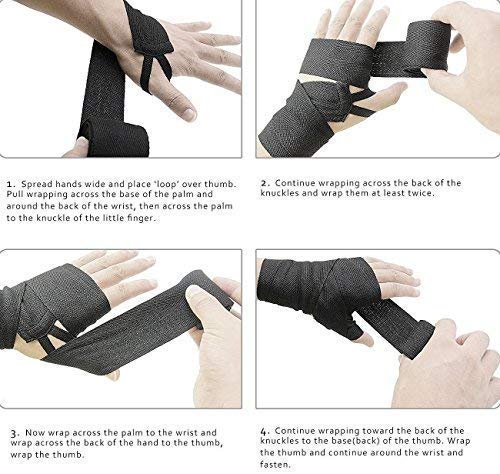 EVO Fitness Bandages Boxing Hand Wraps Elasticated 3.5 meter MMA Martial Arts Inner Gloves Mitts Protector Muay Thai Kick Boxing