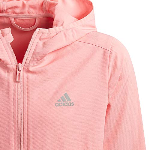 adidas Girls' OT RUN WB Jacket, Rosglo/Rojglo/Refsil, Size 170
