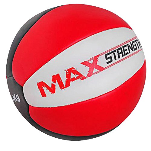 MAXSTRENGTH ® 10 kg Pro Rex Leather Medicine Ball