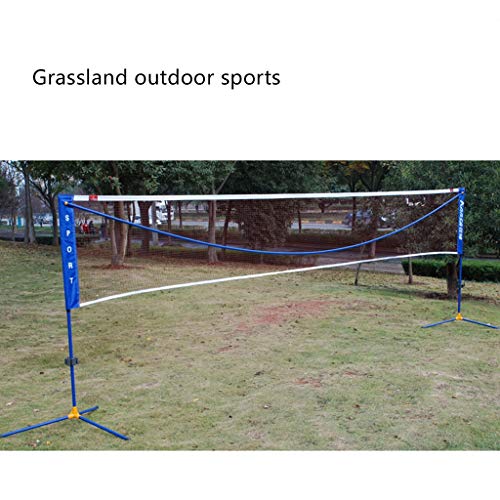 Tennis net Ball network Folding Net Badminton Net Mobile Portable Badminton Tennis Rack Simple Net Folding Net Column Best Gift (Color : Blue, Size : Net width=510cm)