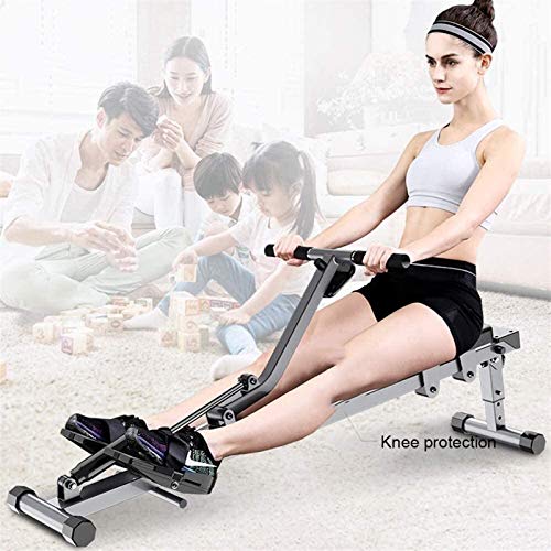AMZOPDGS Rowing Machines, Rowing Machine Rower,Household Aerobic Rowing Machine Foldable,Adjustable Resistance,Fitness Equipment,Metal Rowing Machine for Home Use Running