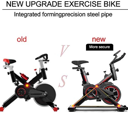 Lloow Excersize Bike, Indoor Cycling Bike Smooth Quiet Driven Protection, Spin Cycles Excercise Machines For Home Fitness Training With Adjustable Aimant Resistance, Monitor Reads Exercise Bikes