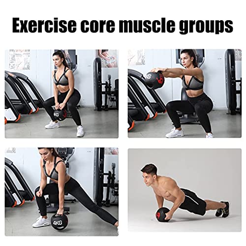PLUY Wear-resistant Medicine Ball Double Grip Medicine Ball,Home/Gym Solid Rubber Ball,Exercise Core Muscles,3-10kg (Size :4kg)
