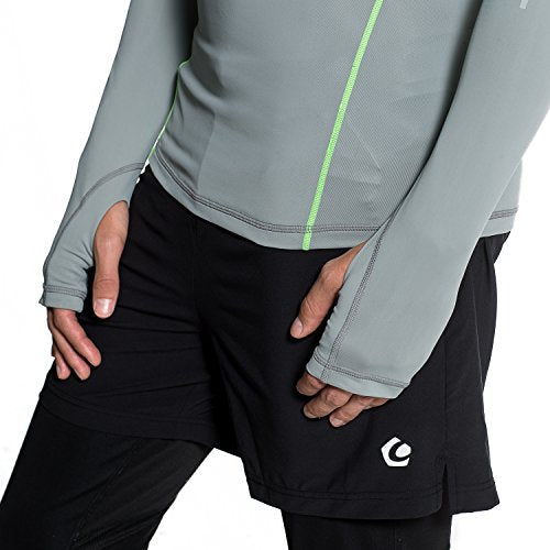 Gregster Pro Long Sleeve Men’s Compression Shirt – Running Shirt with Thumb Holes – Functional Shirt Perfect for Sports