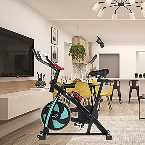 Yclty Stationary Spin Bikes,Indoor Exercise Bike,Belt Drive Flywheel Workout Bike Bicycle For Home Training,Fitness Gym Cycling Cardio Workout,Adjustable Handlebars & Seat, LCD Display