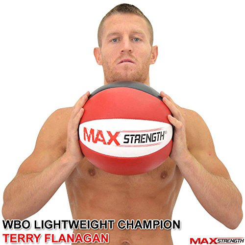 MAXSTRENGTH ® 10 kg Pro Rex Leather Medicine Ball