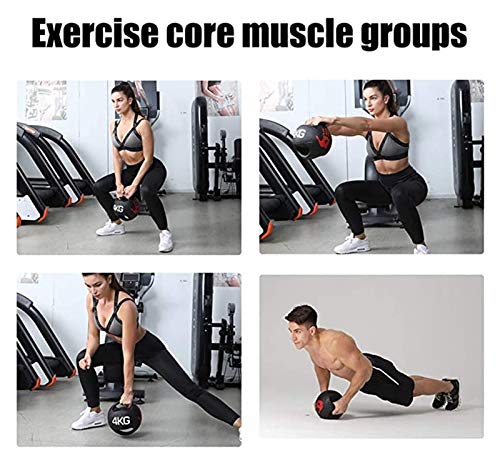 Medicine Ball Double Handle Rubber Medicine Ball, Strength Training Physical Training Aerobic Exercise Fitness Equipment, Non-slip And Durable (Size : 5kg/11lbs)