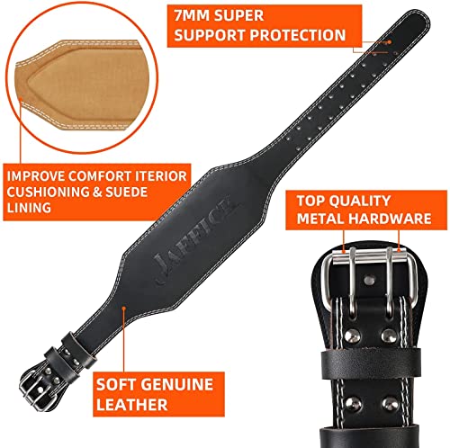 ShanTu Genuine Leather Weight Lifting Belt for Men Lumbar Back Support Gym Powerlifting Weightlifting Heavy Duty Workout Training Exercise and Fitness Belt