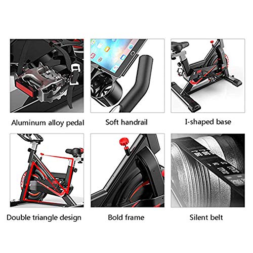YourBooy Professional Indoor Cycling with Arm Support, 22KG Flywheel, Pulse Belt Compatible Speedbike,Ergometer Up To 100Kg,Black