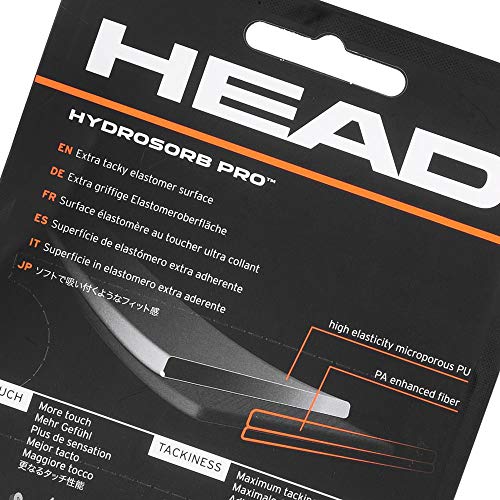 HEAD Unisex's HYDROSORB PRO Racquet Grip, Black, One Size