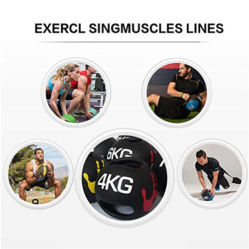 Medicine Ball AGYH Double Handle Rubber Elastic, Non-slip And Wear-resistant Fitness Ball, 3kg/4kg/5kg/6kg/7kg/8kg/9kg/10kg (Size : 7kg/15.4lbs)