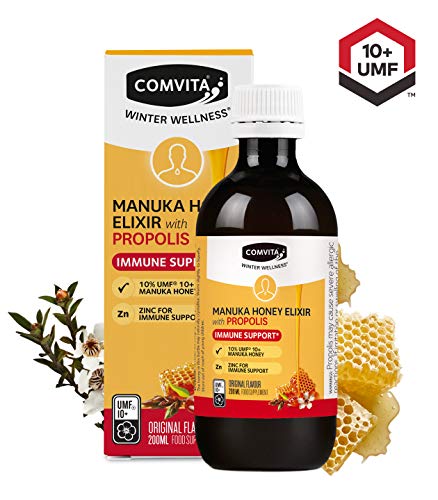 Comvita Immune Support Manuka Honey Elixir with Propolis and Zinc (UMF 10+, MGO 263+) - 200ml