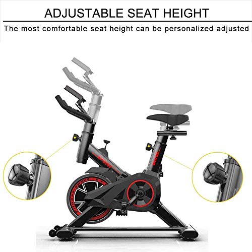 Lloow Excersize Bike, Indoor Cycling Bike Smooth Quiet Driven Protection, Spin Cycles Excercise Machines For Home Fitness Training With Adjustable Aimant Resistance, Monitor Reads Exercise Bikes