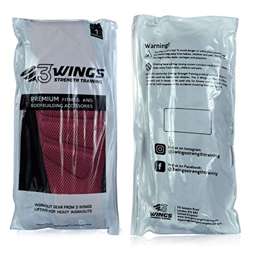 3WINGS Bodybuilding Belt for Gym Training - Back Support - Neoprene Lumber Pain Fitness Exercise - Good for Weight Lifting, Functional Training, Powerlifting (S, Pink)