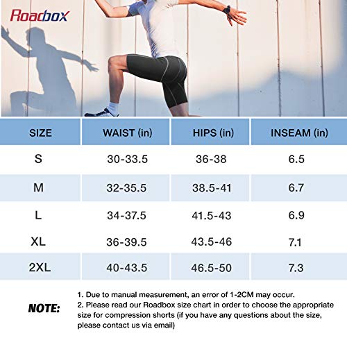 Roadbox Compression Shorts Men 3 Pack, Base Layer Shorts, Quick-Drying Fabric Protect Leg Skin, for Running, Gym, Shorts, Cycling, Rugby Red