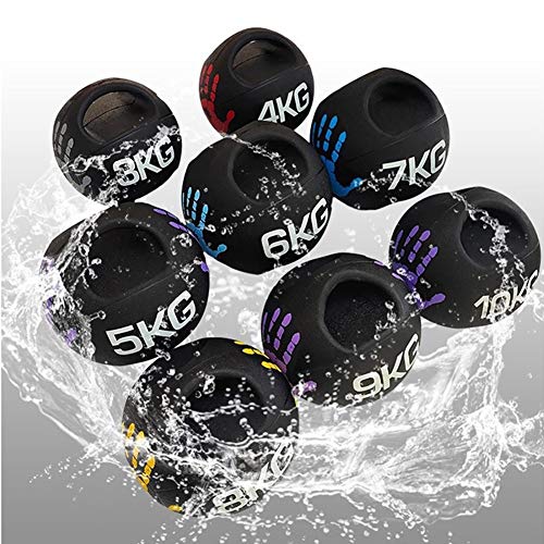 Medicine Balls WXYZ Fitness Double Handle, Rubber Solid Training Ball, Strength Training 3kg, 4kg, 5kg, 6kg, 7kg, 8kg, 9kg, 10kg (Size : 3kg)