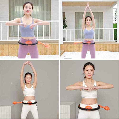 2 Packs Non Dropping Smart Hula Hoop, Weighted Hula Hoop with Intelligent Counting Adjustable Hoola Hoops 360°Rotating Hot