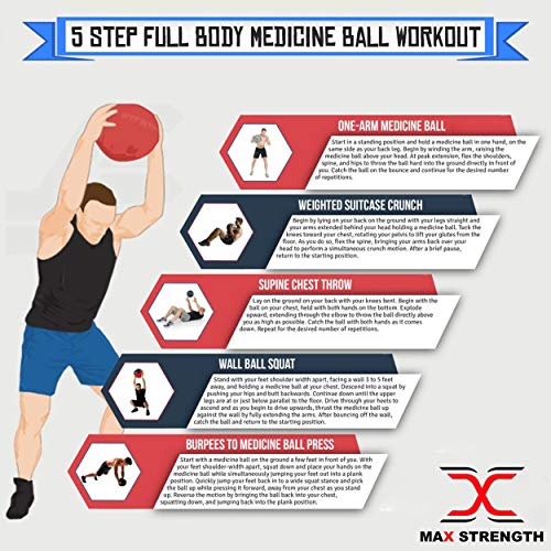 MAXSTRENGTH Heavy Duty Maya Leather Medicine Ball Fitness Gym Weight Training Exercise 8kg/10kg/12kg/15kg (12)