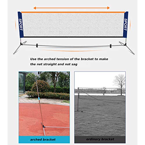 Adjustable Tennis Net, Portable Movable Badminton Set with Net, Teenagers Foldable Sport Training Nets for Home Garden School Beach,3.1m