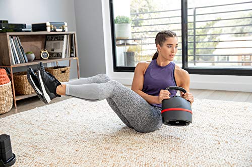 Bowflex Unisex's SelectTech Adjustable Kettlebell, Black/Red, one-size