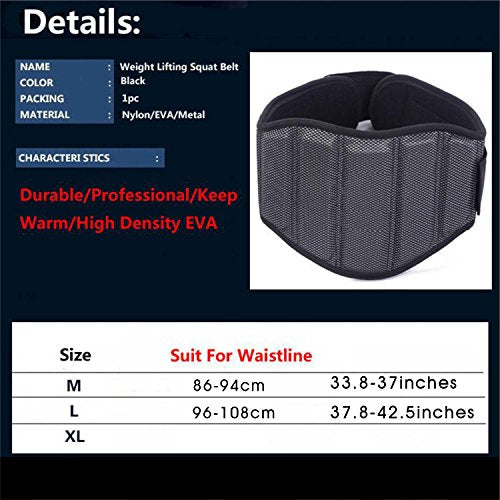 EASY BIG Weight Lifting Belt Durable Comfortable & Adjustable for Men and Women