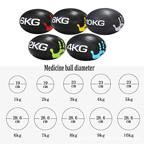 Medicine Ball AGYH Fitness, Home Gym Yoga Studio Pilates Aerobics Balance Training Ball, 2kg/4.4lbs