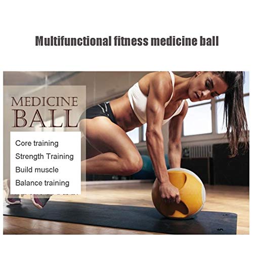 Medicine Ball AGYH Binaural, Boxing Training Strength Training Core Training Rubber Bouncy Ball, 10kg/22lb