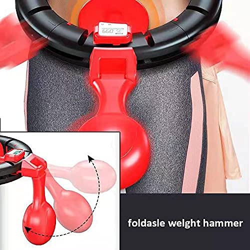 DXNXLLY Weighted Hoola Hoop for Adults Weight Loss -weighted Hoola Hoops 2 in 1 Fitness Weight Loss Massage Hoops with Detachable Knots Adjustable Auto-Spinning Ball for Adult Hula Hoops f