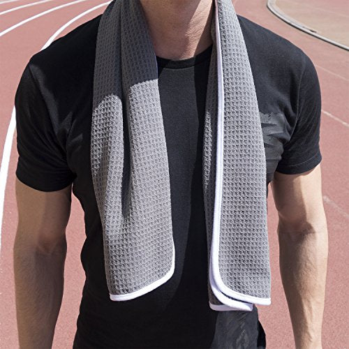 desired body Fitness Gym Towels - 2 Pack - for Workout and Sports - Absorbent, Fast Drying, Odour-free - Grey