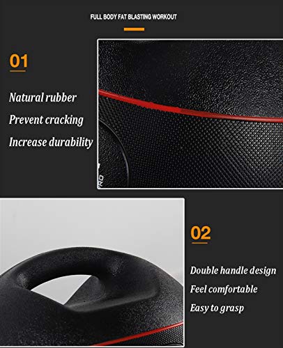 Medicine Ball AGYH Binaural Rubber, Home Gym Core Training Aerobics Elastic Fitness Ball, 3kg/4kg/5kg/6kg/8kg/10kg (Size : 3kg/6.6lb)