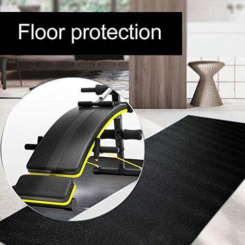Shock Resistant Exercise Bike/Trainer Floor Protector Mat, Fitness Rubber Impact Mat For Treadmills And Other Gym Equipment Treadmill Mat Gym Floor Mat, Gym Flooring Fitness Equipment Mats