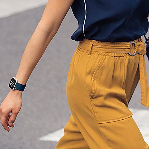 AMCC 8 Pack Straps compatible with Fitbit Versa 2 Strap/Fitbit Versa Lite Strap, Silicone Sport Replacement Strap fot Fitbit Versa Strap, Women Men (8-Pack C, Small)