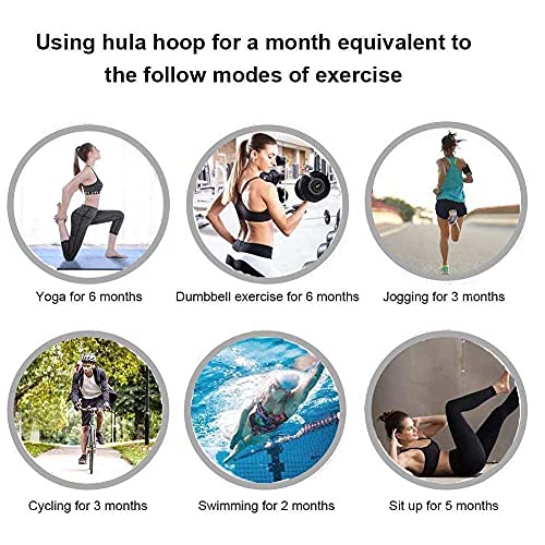 DXNXLLY Weighted Hula Hoop,Exercise Hoop for Adults Weight Loss 3 Lb,6 Section Detachable Design Weighted Hoop,Stainless Steel Inner Core with Thicker Premium Foam Fitness Hoop for Women