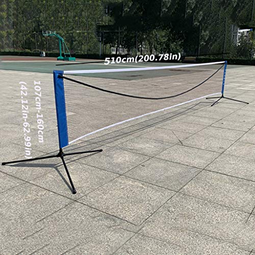 Adjustable Tennis Net, Movable Portable Easy Set Up Badminton Set, Teenagers Professional Tennis Training Net for Indoor Outdoor,6.1m