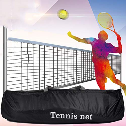 Dbtxwd Tennis Training Net 12.8M*1.1M, Polyester Foldable Volleyball Black Net for Suitable for Family Entertainment Garden